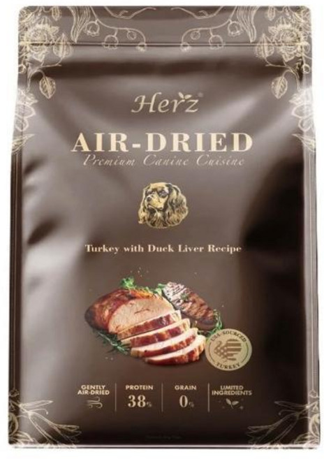 Herz 赫緻 低溫烘焙狗糧 雞肉口味 2磅 5磅, 1個, 1kg, 火雞佐頂級鴨肝