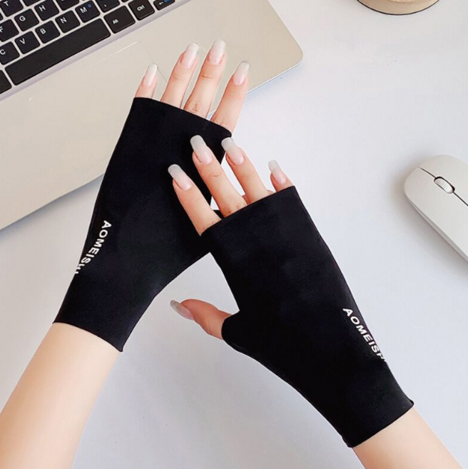 모션메이트 남녀공용 쿨소재 반장갑 손등토시 2set