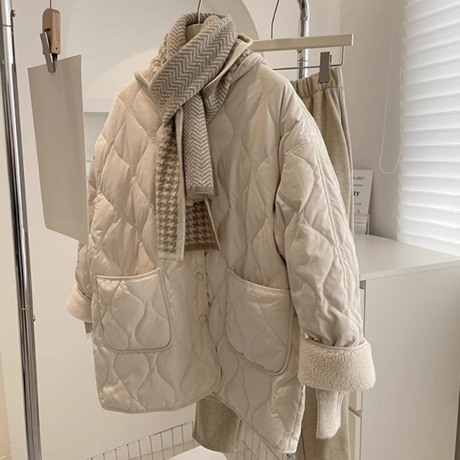 [시즌오프특가] 제이로그 누빔 퀼팅 패딩 노카라 점퍼 플링누빔JP