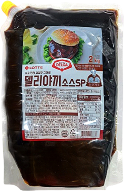 롯데 델가 데리야끼 델리야끼 소스 스파우트 2kg 1BOX (6입), 6개