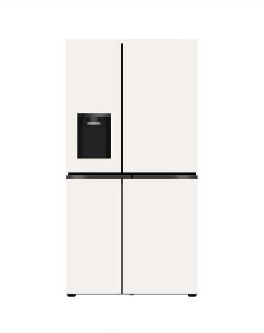 [기사설치 폐가전무상수거] LG 냉장고 디오스 오브제컬렉션 STEM 얼음정수 매직스페이스 820L 베이지 J825GBB142