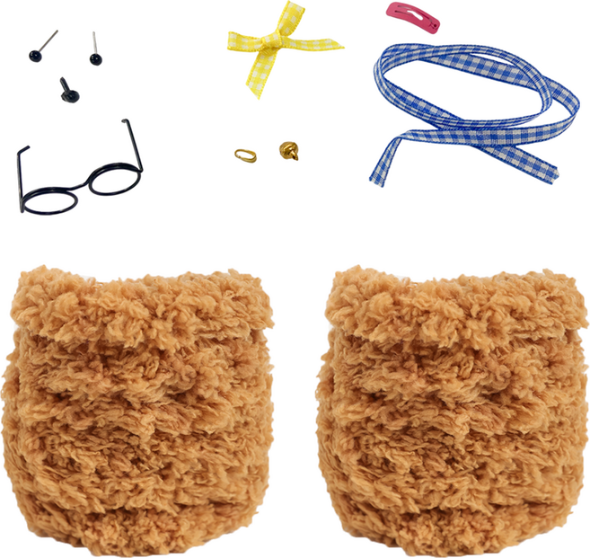 강한라이프 털 모루 복실 철사 DIY 공예 인형 만들기 풀 세트 6KLF159, 브라운, 1세트