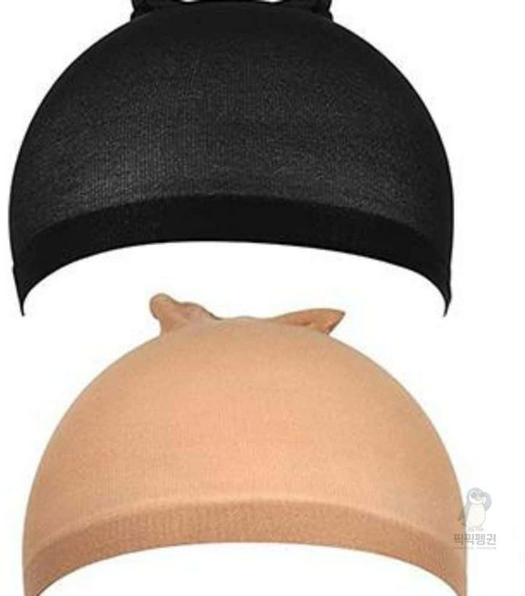 망사 가발망 헤어네트, 02스판가발망2P-블랙