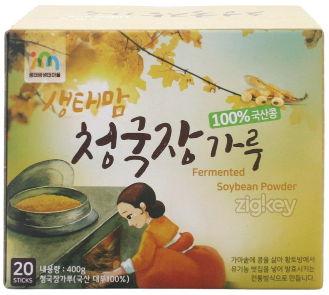 생태맘 국산콩 청국장가루 스틱 개별포장, 1개, 400g