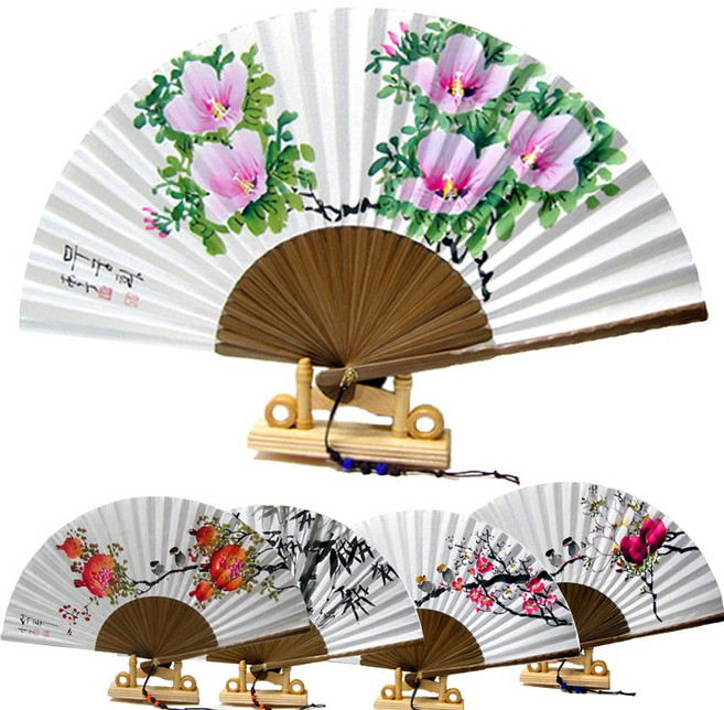 (주)파앤카코리아 남정 오죽선 한지 친필 접 부채, 1개, N11.친필 남정 오죽선대-무궁화+매듭