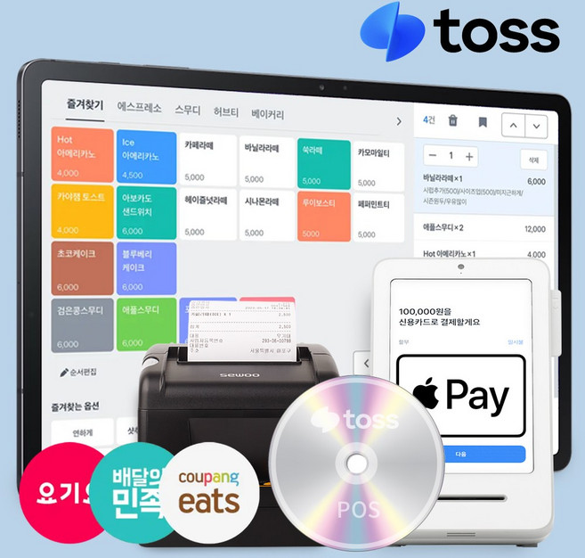 포스기 태블릿포스기 갤럭시탭 영수증프린터 토스올인원셋트, 1개