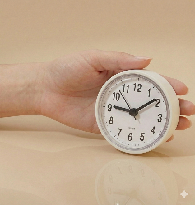 품질 좋고 가심비 뛰어난 / 욕실용 흡착식 저소음 방수 시계 / 욕실에 반드시 필요한 MUST HAVE 아이템, 화이트