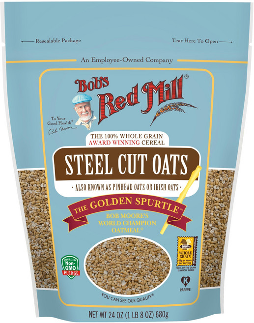 Bob's Red Mill 鋼切燕麥粒, 680g, 1包