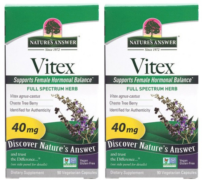 NATURE'S ANSWER 聖潔莓保健膠囊 40mg, 90顆, 2罐