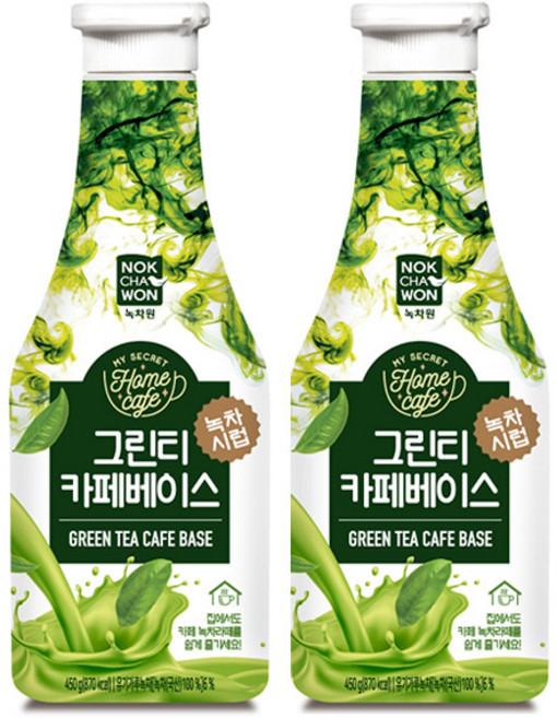 녹차원 녹차시럽 그린티 베이스 450g 2개세트, 2개, 1개입