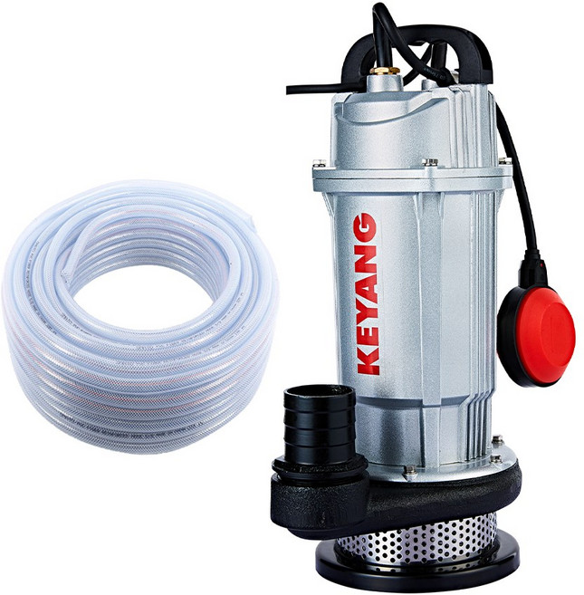 계양 유선 자동 수중모터펌프 45m 호스포함 세트 1마력 물빼는호스 잔수제거, 1개
