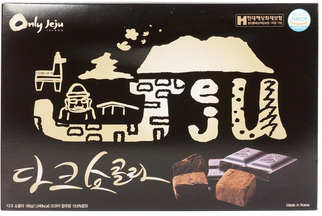 제주 다크 쇼콜라 여행 선물 초콜릿 과자 제주도, 1박스, 180g