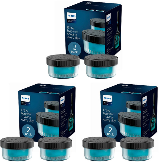 필립스 퀵 클린 면도기 스테이션 세척 세정액 카트리지 2개입 x 3박스 CC12 50 독일 내수용