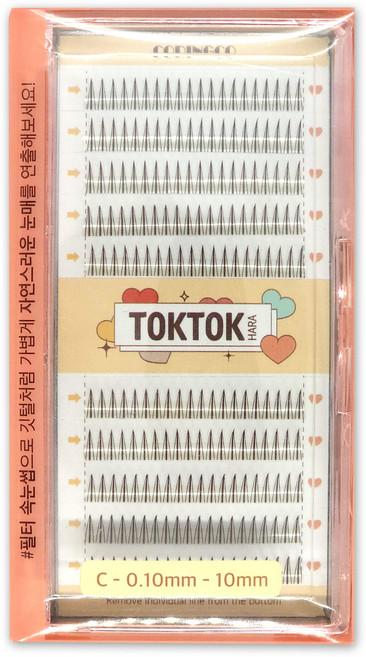 코링코 톡톡하라 필터속눈썹 200pcs (10mm), 브라운 10mm, 1개