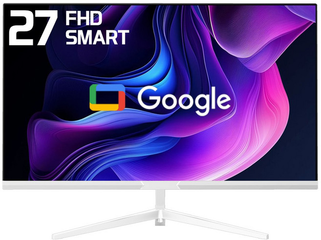 티브이지 27인치 FHD 스마트 모니터 블랙 / 화이트, 27인치 스마트모니터 (화이트), 68.6cm