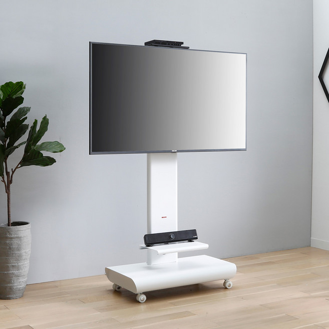 인페쏘 HTR 이동식TV거치대 대형 TV다이 스탠드 삼성 LG 80인치까지적용 티비다이, 1200블랙