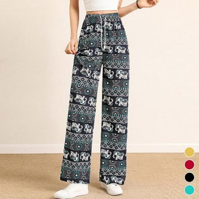 시민경제생활연구원(주) 시원한 태국 여름 코끼리 밴딩 바지 LM-0362 여성 긴바지