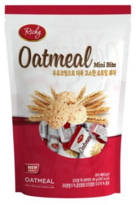 리치 오트밀 미니바이트 스낵, 40g, 10개