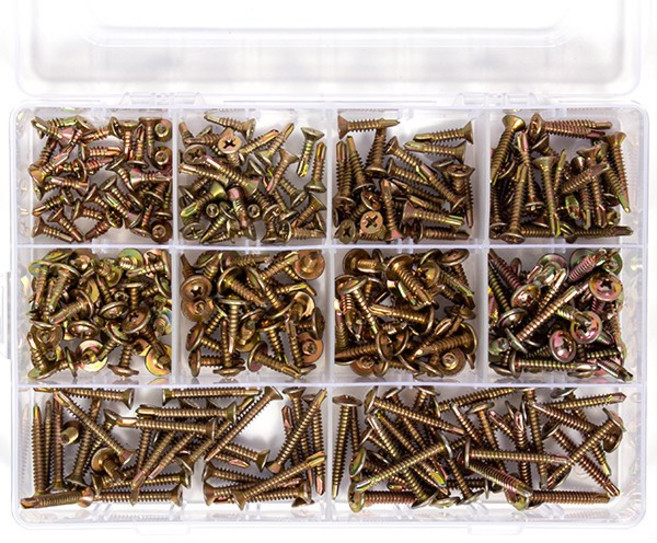 지오비즈 황색 직결피스 와셔머리 5종 x 30p + 접시머리 5종 x 30p 세트, 1세트