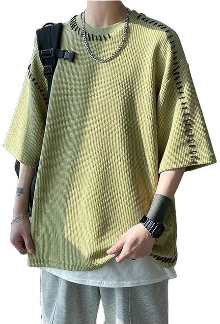 킹앤조이 아바테 스티치 와플 반팔 티셔츠