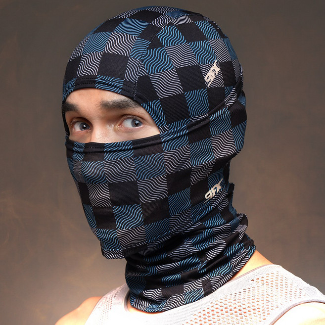 국산 여름 바라클라바 자외선 차단 스포츠 쿨워머 귀걸이오픈타입, 모션웨이브 블루