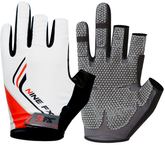 나인에프엑스 3컷 스포츠 낚시 글로브, 화이트, 1개