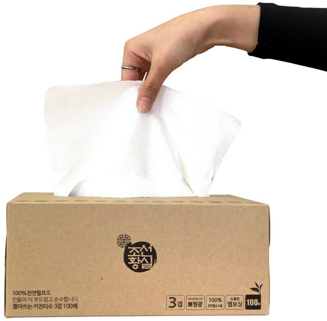 100% 천연펄프 친환경 조선황실 뽑아쓰는 키친타올, 120매, 4개