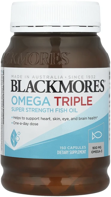 Blackmores 오메가 트리플 초강력 피쉬 오일 900mg 캡슐 150정, Blackmores오메가트리플초강력피쉬오일900mg캡슐, 1개 - 쿠팡