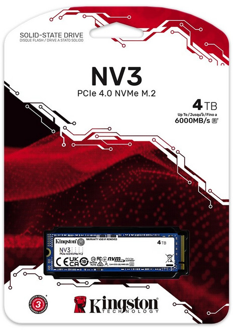 金士頓 Kingston 4TB NV3 PCIe 4.0 NVMe SSD 固態硬碟 代理商公司貨
