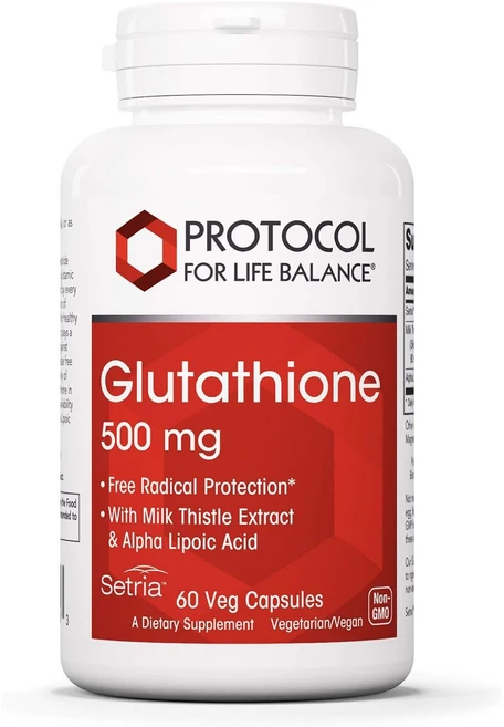 Protocol For Life 글루타티온 500mg 베지 캡슐, 1개, 60정 - 쿠팡