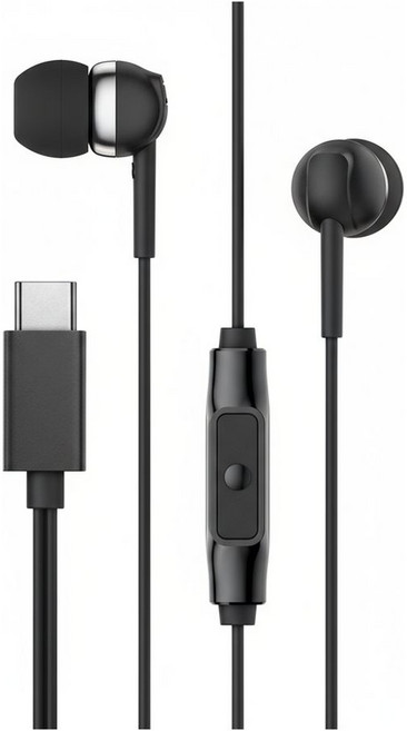 젠하이저 C타입 유선 이어폰, 리얼 블랙, CX 80U
