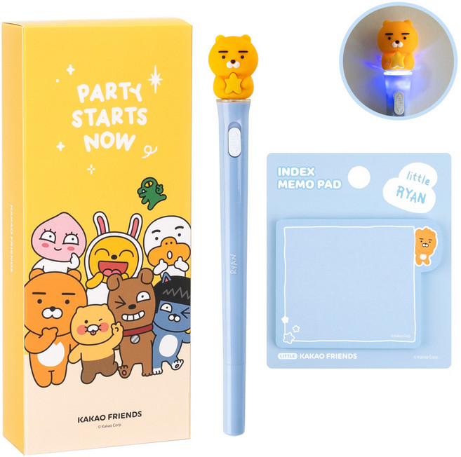 [카카오프렌즈 스터디 키트1] 필기구 문구세트 단체선물 답례품 크리스마스 어린이 초등 중등 고등, 1세트, 02.라이언세트