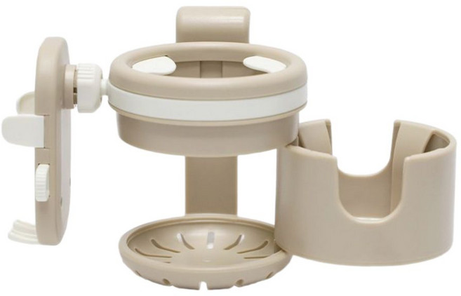 앙팡케어 3in1 유모차컵홀더 싱글홀더 블랙 아이보리 블루, 싱글홀더 아이보리, 1개