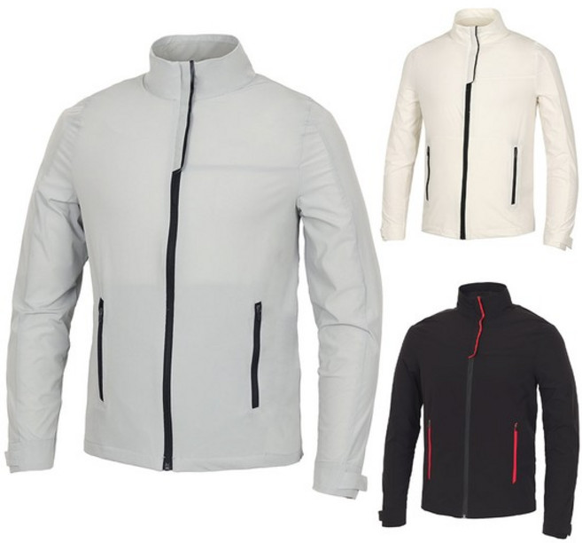 [김영주골프] 봄여름 바람막이 스판 하이넥 집업 기능성 남성 골프 점퍼 DOSMJP01