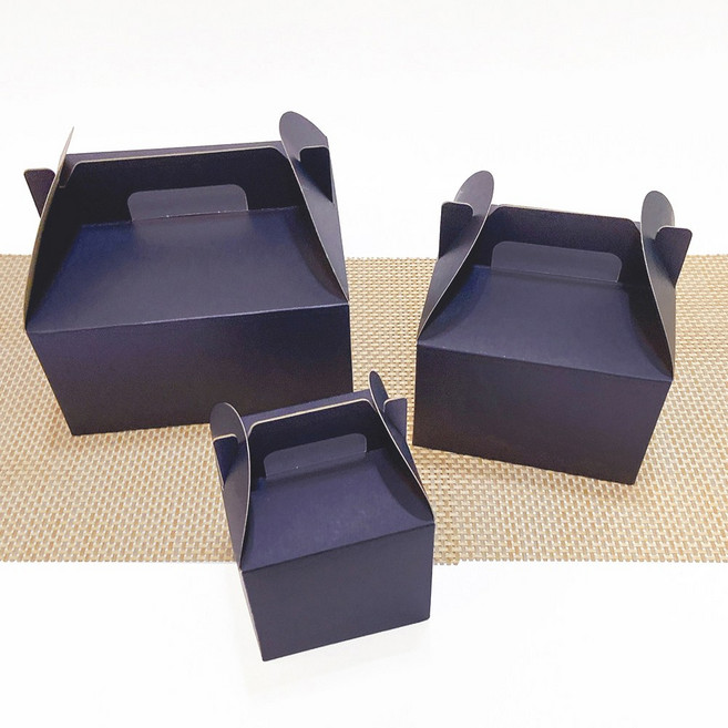 정사각 네이비 선물상자 ( 1호 2호 3호 ) 쿠키 마카롱 케이크 포장상자 답례품, 정사각 네이비 (3호)