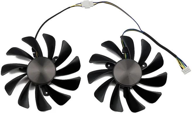 Zotac GeForce GTX 1070Ti AMP Edition 그래픽 카드 냉각 팬용 95mm 쿨러 교체, 02 metal logo