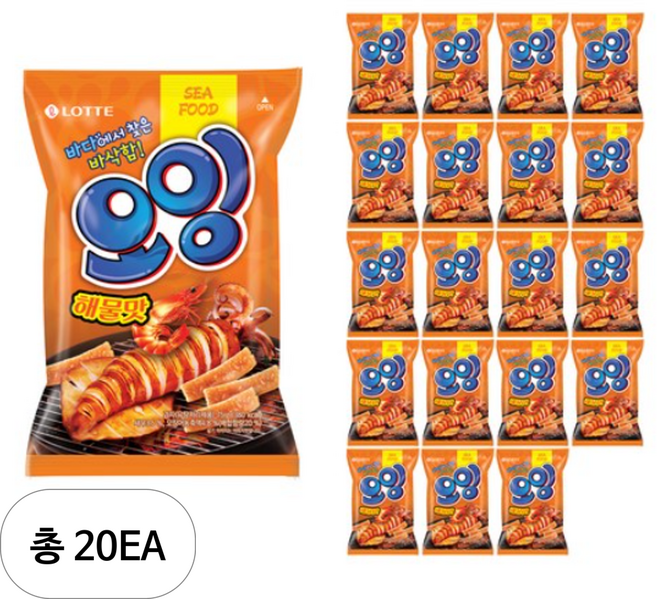 롯데웰푸드 롯데제과 오잉 75g 20개