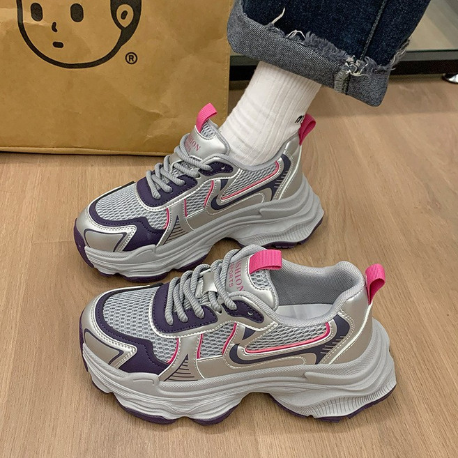 STYLE DR 여성 편안한 쿠션 패션 스니커즈 7cm