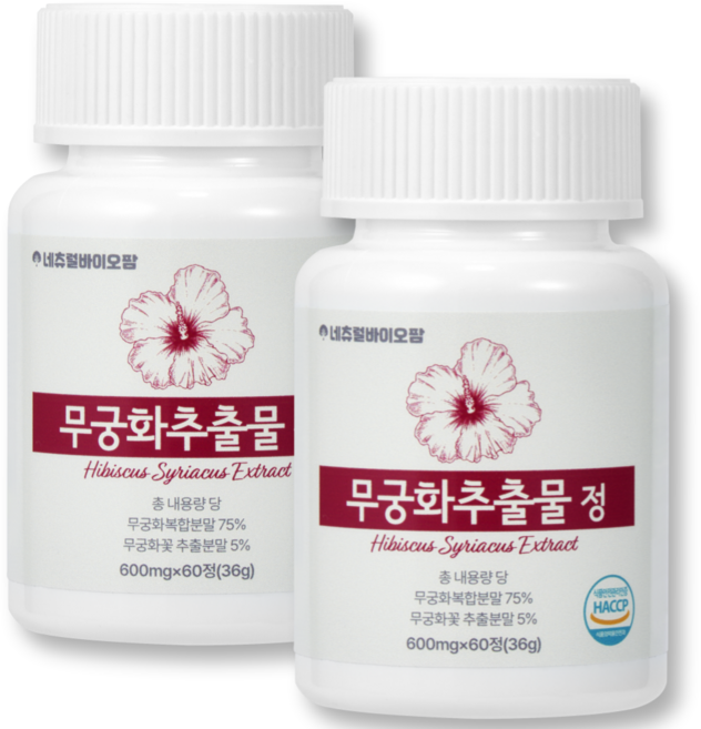 네츄럴바이오팜 무궁화추출물 무궁 밸런스 핏 Fit 식약청인증 Haccp, 2개, 60정