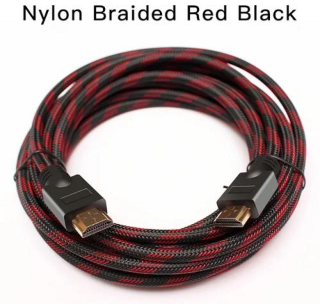 Shuliancable HDMI 케이블 2.0 4k 60hz 케이블 1m 2m 3m 5m 10m 15m 20m 스플리터 스위처 HD TV 노트북 PS4 컴퓨터 xbox, red and black, 1개