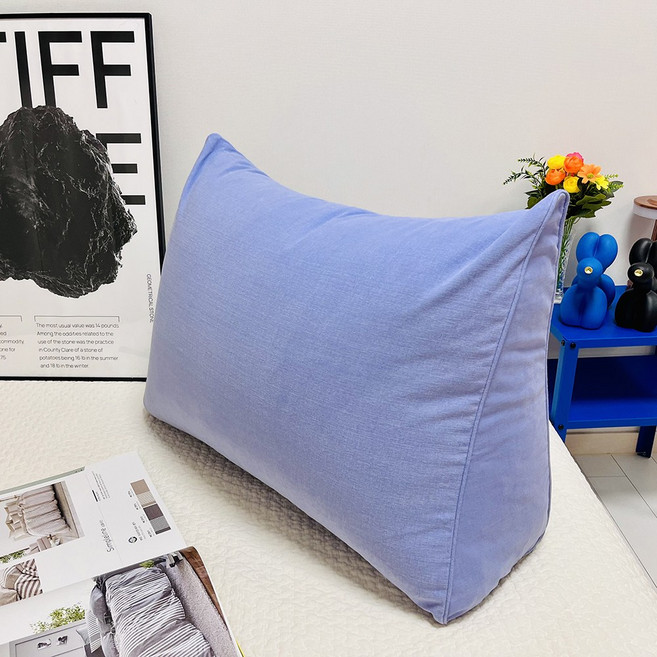 호옴 삼각 등 쿠션 소파 침대 배게 커버 (솜 미포함) 순면100%