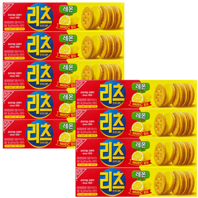 동서식품 리츠 샌드 크래커 레몬 96g / 샌드위치크래커, 9개