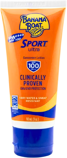 바나나보트 스포츠 퍼포먼스 선스크린 로션 SPF 100 banana boat, 1개, 90ml