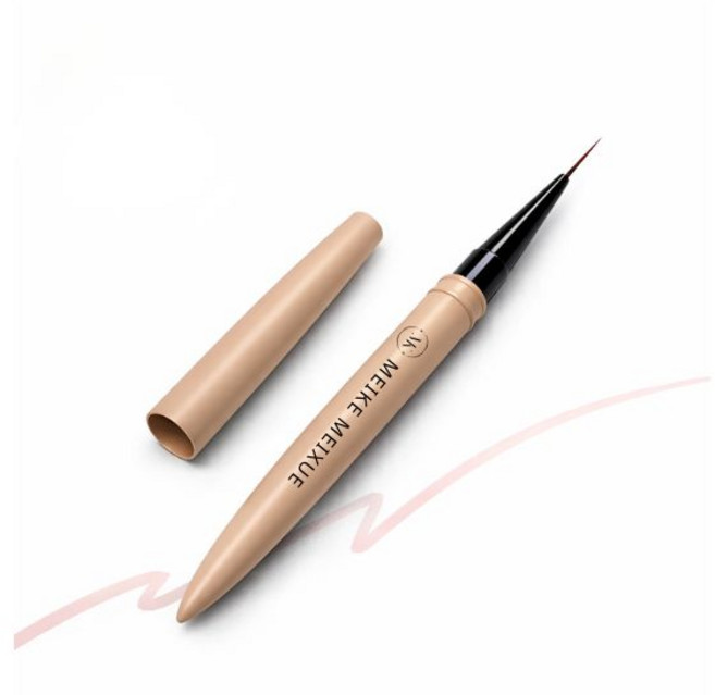 MEIKE 媚克美學 平頭 / 圓頭 美甲彩繪筆 光療凝膠筆, 1個裝, 拉線筆, 奶茶筆桿