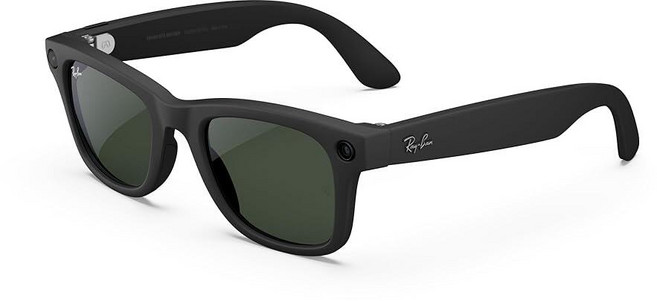 Ray-Ban Meta (Gen 1) Wayfarer Shiny Black | Smart AI Glasses for Men Women — 12 MP Ultra-Wide C, 라지, 매트 블랙/트랜지션 클리어 투 그래파이트 그린