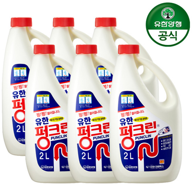 펑크린 배수구세정제, 2L, 6개