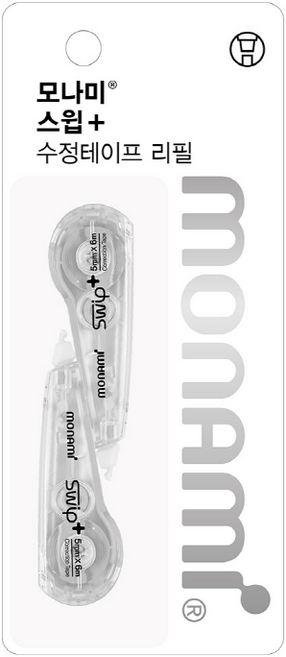모나미 스윕 플러스 수정테이프 리필, 10개