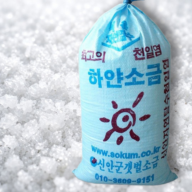 [한국인의밥상 출연] 간수뺀 신안 천일염 20kg 25년산 하얀소금 탈수 굵은소금 왕소금, 1개