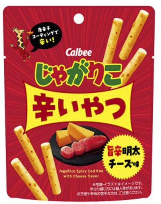Calbee 卡樂比 明太子起司辣味薯條, 12包, 38g