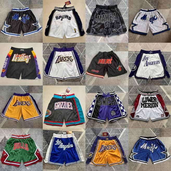 NBA 유니폼 스타일 농구 반바지 더블 레이어 5부 바지 운동복